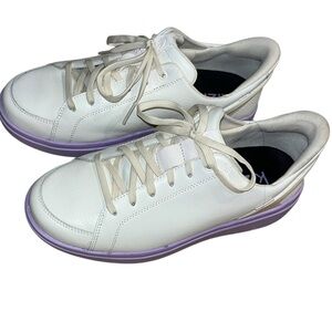 Kizik women’s Sydney pristine white lilac purple lavender sneakers 11.5 wide new